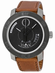 Movado Bold 46mm Men's Black Dial Steel/Leather Quartz Watch 3600361