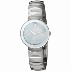 MOVADO WOMEN'S 26MM STEEL BRACELET & CASE QUARTZ MOP DIAL ANALOG WATCH 0607048