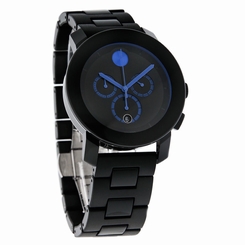 Movado Bold Unisex Black/Blue Swiss Chronograph Quartz Watch 3600101 885997039246
