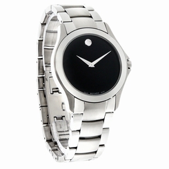 Movado Masino Series Mens Black Museum Dial Swiss Quartz Watch 0605869
