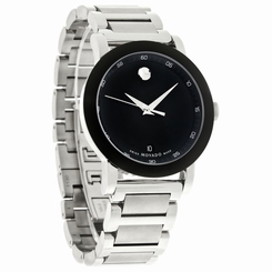  Movado Museum Sport Mens Black Dial SS Swiss Quartz Watch 0606604