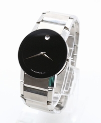 Movado Sapphire Model 84 G1 1896 Mens Stainless Steel Quartz Watch