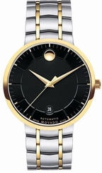 Movado 1881 Automatic 0606916 Black Dial Two-Tone Stainless Steel Men's Watch