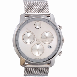 Movado Men's Swiss Chronograph Bold Stainless Steel Mesh Bracelet Watch 3600371