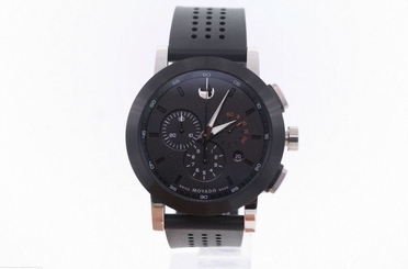 Mens Movado 0606545 MUSEUM SPORT Black Rubber Strap Chronograph Watch