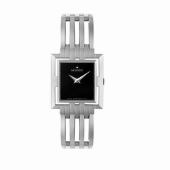 Movado Esperanza Black Dial Stainless Steel 23mm Women's Watch 605346 775924325354