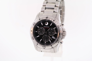 Men's Movado 260076 SERIES 800 Chronograph Stainless Steel Black Dial Watch