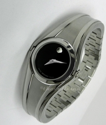 Women's Authentic Swiss Movado Swing Back Museum 0606175 Stainless Bangle Watch