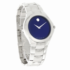 Movado Luno Sport Mens Blue Dial Stainless Steel Swiss Quartz Watch 0606380