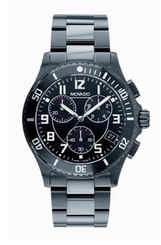 NWT Men's Movado 0606066 Junior Sport Chronograph Black PVD Stainless Watch