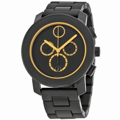 MOVADO MEN'S BLACK POLYURETHANE BAND STEEL CASE SWISS QUARTZ WATCH 3600275