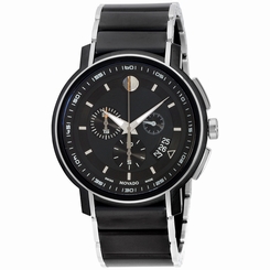 Movado Chronograph Black Dial Stainless Steel Men's Watch 0607006