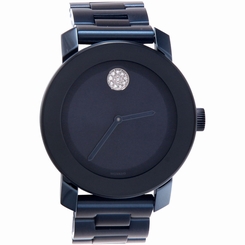 Movado Women's Swiss Bold Ink Blue Stainless Steel Bracelet Watch 3600388
