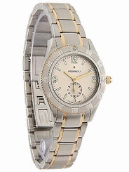 Movado Sport Gentry Ladies Silver Dial Two Tone Swiss Quartz Watch 0604999