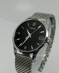 Mens Authentic Swiss Movado Circa 0606802 Stainless Mesh Strap Band Quartz Watch