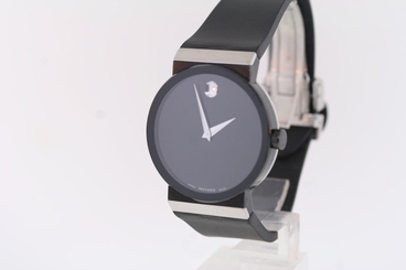Ladies Movado 0606269 SAPPHIRE SYNERGY Stainless Steel Black Rubber Strap Watch