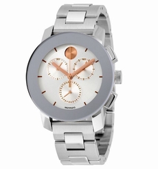 Movado Bold Chronograph 3600356 Silver Dial Stainless Steel Unisex Watch