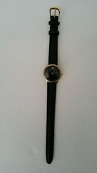 Best Gift Women's Movado Authentic Folio Museum Watch With Black Leather Strap