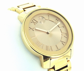 Movado Bold Gold Ion-Plated Stainless Steel Bracelet Watch 39mm 3600197