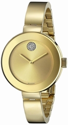 Movado Bold Champagne Dial Gold Ion-plated Ladies Watch 3600201