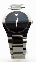 AUTHENTIC WOMENS NOS SWISS MOVADO FIERO TUNGSTEN CARBIDE QUARTZ DRESS WATCH
