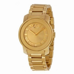 Movado Bold Women's Gold-Tone Dial Steel Bracelet & Case Quartz Watch 3600323