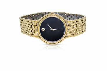Movado Black Face Water Resistant Men's Watch