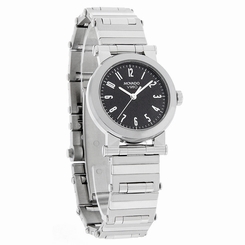 Movado Vizio Ladies Black Dial Stainless Steel Swiss Quartz Watch 1603565