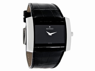 BRAND NEW WOMENS MOVADO (0605197) ELIRO BLACK ALLIGATOR LEATHER STRAP WATCH