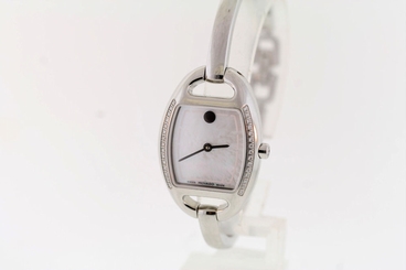 Ladies Movado 0606607 MIRI Stainless Steel Mother of Pearl Dial Watch