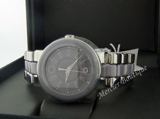 NEW Movado Cerena Grey Dial Smoky Lilac Ceramic & Steel Women's Watch 0606553