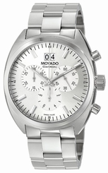 NWT Men's Movado 0606477 Datron Quartz Chronograph Stainless Steel Watch 775924805641