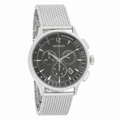 Movado Circa Series Mens Black Dial Swiss Chronograph Quartz Watch 0606803