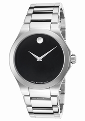 New Movado Classic Defio 39mm Black Dial Steel Men's Watch 0606333