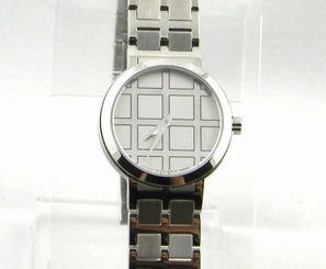 Ladies MOVADO MODO Checkered Silver Dial Stainless Steel Swiss Quartz Watch