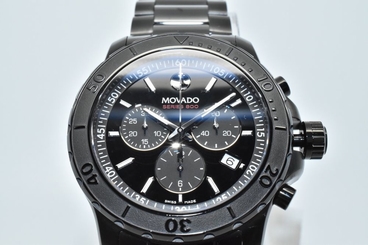 Movado Series 800 Chronograph Black PVD Stainless Steel Mens Watch 2600119