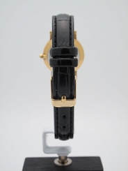 Movado 87.A1.832 Ladies Gold Tone Black Museum Dial Genuine Leather Band Watch