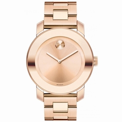 Movado Bold Rose Dial Rose Gold Ion-Plated Stainless Steel Quartz Watch 3600342