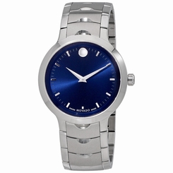  NEW Movado Luno Sport Blue Dial Stainless Steel Bracelet Men's Watch 0607042