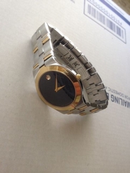 Mens Authentic Swiss Movado Juro 0605030 Museum Dial Two 2 Tone Stainless Watch 4039117576593