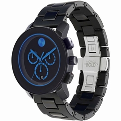 New Movado 3600101 Bold Analog Chronograph Quartz Watch, Round 43.5mm Case 885997039246
