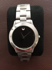 Movado Men's 38mm Black Museum Dial Stainless Steel Bracelet Watch 84.D1.862.2