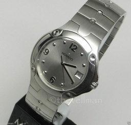 Mens Authentic Swiss Movado SE Sports Edition 0604745 Date Dial Stainless Watch