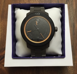 Movado Bold Black Dial Titanium Men's Watch
