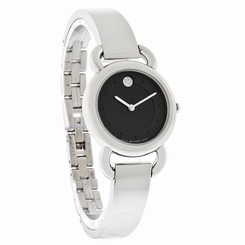 Movado Linio Series Ladies Diamond Black Dial Swiss Quartz Watch 0606509