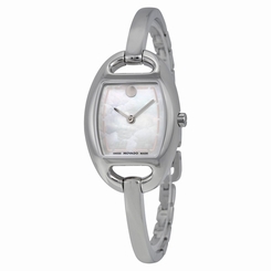 Movado 0606606 Womens Mop Dial Analog Quartz Watch with Stainless Steel Strap