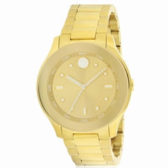 MOVADO WOMEN'S GOLD TONE STEEL BRACELET & CASE SWISS QUARTZ WATCH 3600416