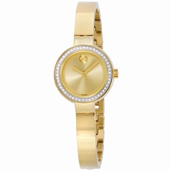 Movado Bold Gold Dial Yellow Gold-Plated Ladies Watch 3600322