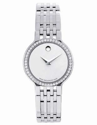 New $2,895 Movado Movado Esperanza 0606072 Stainless Stee Diamonds Ladies Watch
