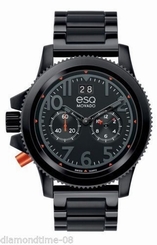NEW ESQ by MOVADO FUSION BLACK ION-PLATED STAINLESS STEEL MEN'S WATCH 07301422 885997047388